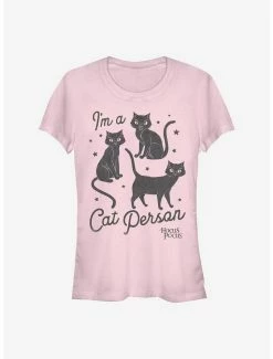 Promo 💯 Disney Hocus Pocus Cat Person 👧 Girls T-Shirt 🎉