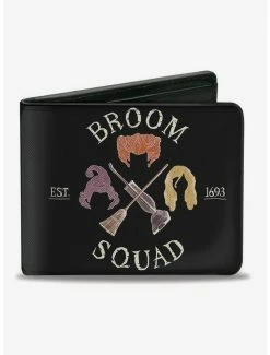 Deals 😍 Disney Hocus Pocus Sanderson Sisters Broom Squad Crest Bifold Wallet ✨