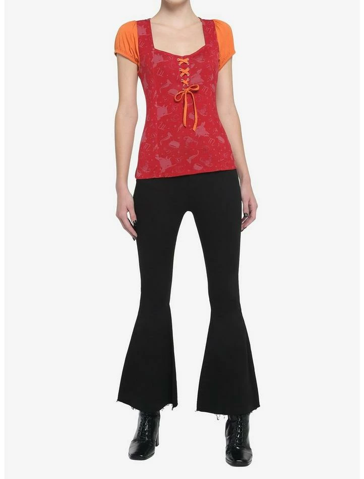 Coupon 🥰 Her Universe Disney Hocus Pocus Mary Sanderson Lace-Up 👧 Girls Top 🌟 4 Coupon 🥰 Her Universe Disney Hocus Pocus Mary Sanderson Lace-Up 👧 Girls Top 🌟 - Image 2