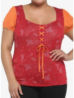 Top 10 ⭐ Her Universe Disney Hocus Pocus Mary Sanderson Lace-Up 👧 Girls Top Plus Size 😍