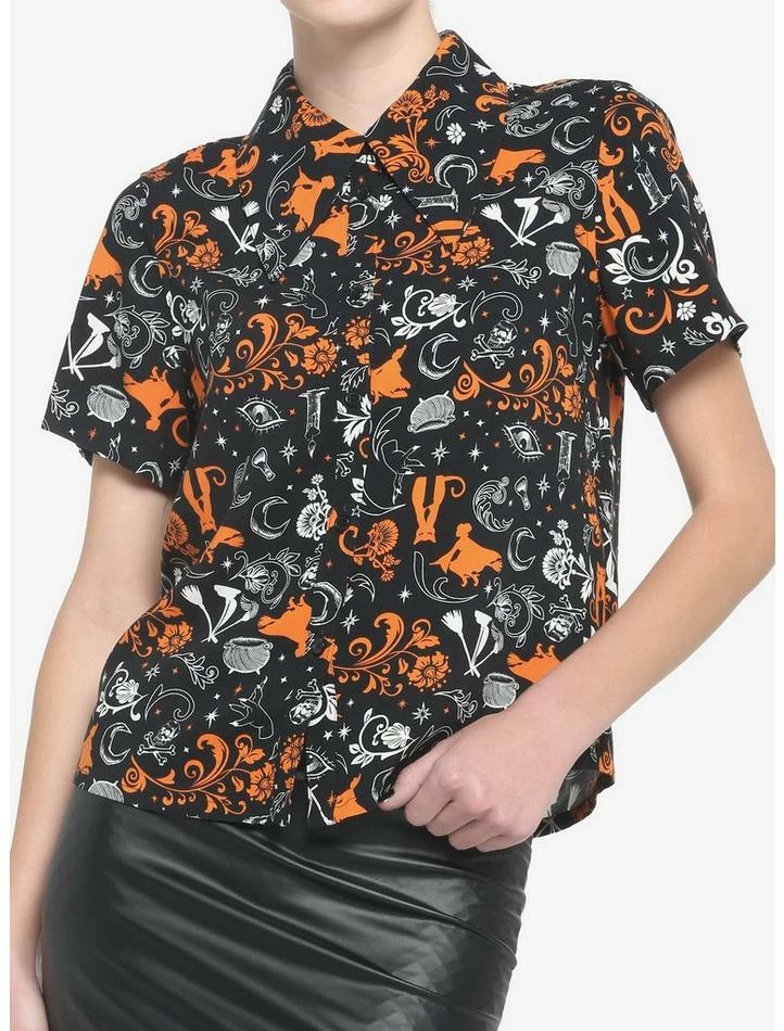 Deals โ๏ธ Her Universe Disney Hocus Pocus Filigree Icons ๐ง Girls Woven Button-Up ๐งจ 1 Deals โ๏ธ Her Universe Disney Hocus Pocus Filigree Icons ๐ง Girls Woven Button-Up ๐งจ