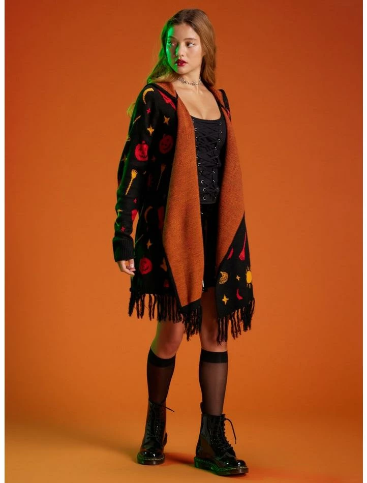 Discount 🎉 Her Universe Disney Hocus Pocus Dani Hooded Fringe 👧 Girls Cardigan 🎁 3 Discount 🎉 Her Universe Disney Hocus Pocus Dani Hooded Fringe 👧 Girls Cardigan 🎁 - Image 2