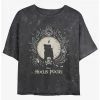 Discount 🎁 Disney Hocus Pocus Black Flame Mineral Wash 👧 Girls Crop T-Shirt 🎉 -Hocus Pocus Sales Shop 19988386 hi