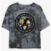 New 🌟 Disney Hocus Pocus Sanderson Sisters Calming Circle Tie-Dye 👧 Girls Crop T-Shirt ⭐