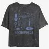 Promo 🛒 Disney Hocus Pocus Transformation Spell Lyrics Mineral Wash 👧 Girls Crop T-Shirt 🥰
