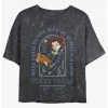 Discount 🤩 Disney Hocus Pocus Winnie I Want My Book Mineral Wash 👧 Girls Crop T-Shirt 😉 -Hocus Pocus Sales Shop 19988631 hi