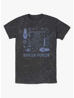 Brand new 🔥 Disney Hocus Pocus Transformation Spell Lyrics Mineral Wash T-Shirt 👍