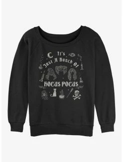 Deals 💯 Disney Hocus Pocus A Bunch of Hocus Pocus 👧 Girls Slouchy Sweatshirt 🎉