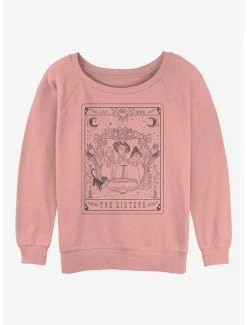 Best Pirce 🛒 Disney Hocus Pocus The Sisters Tarot 👧 Girls Slouchy Sweatshirt 💯
