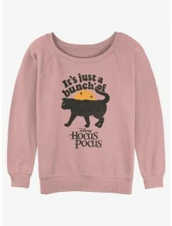 Promo 🛒 Disney Hocus Pocus Black Cat Binx 👧 Girls Slouchy Sweatshirt 🥰