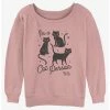 Coupon 🛒 Disney Hocus Pocus Binx Cat Person 👧 Girls Slouchy Sweatshirt 😍