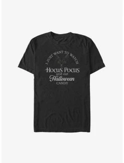 Discount 😀 Disney Hocus Pocus ⌚ Watch Hocus Pocus and Eat 🍬 Candy Big & Tall T-Shirt 🥰