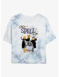 Flash Sale ⭐ Disney Hocus Pocus A Spell On You Tie-Dye 👧 Girls Crop T-Shirt 🌟