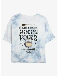 Buy 😍 Disney Hocus Pocus Couldron Broom Tie-Dye 👧 Girls Crop T-Shirt ⭐