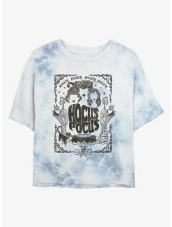 Promo 🌟 Disney Hocus Pocus 🧛 Halloween Poster Tie-Dye 👧 Girls Crop T-Shirt ⌛