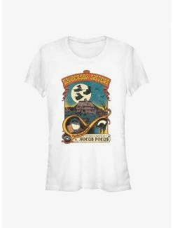 Hot Sale 🛒 Disney Hocus Pocus Night Time Fly Poster 👧 Girls T-Shirt 🌟