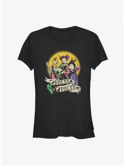 Coupon 💯 Disney Hocus Pocus Sanderson Sisters Badge 👧 Girls T-Shirt 😍