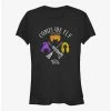 Promo 💯 Disney Hocus Pocus We Fly Crossed Broom & Vaccum 👧 Girls T-Shirt 😍