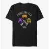 Discount 🤩 Disney Hocus Pocus We Fly Crossed Broom & Vaccum T-Shirt 🔥